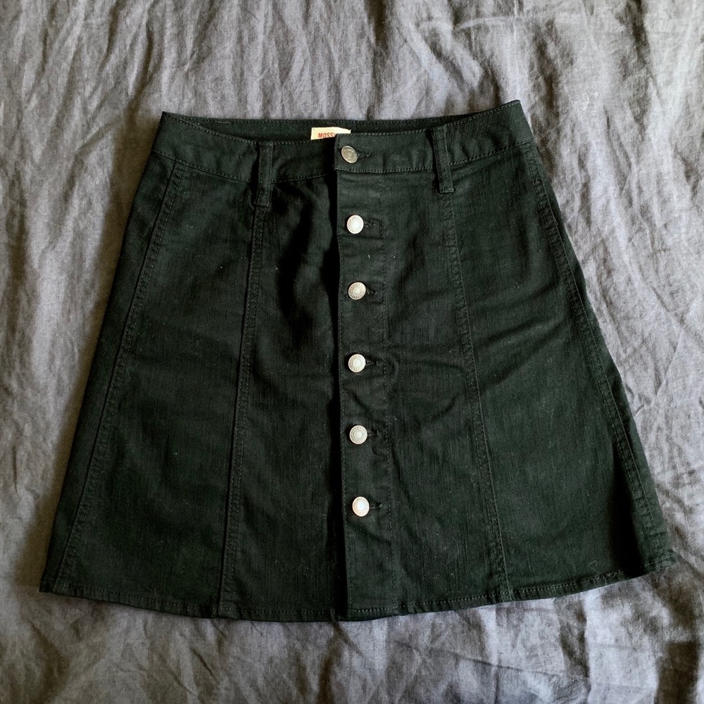 -SALE- Mossimo Button Down Black Denim Skirt